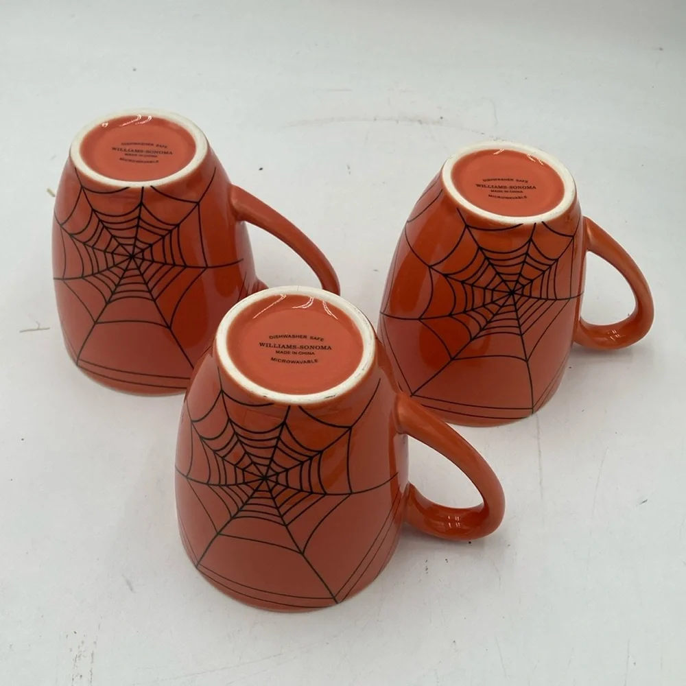 Williams Sonoma Spider Web Mugs (set of 3)